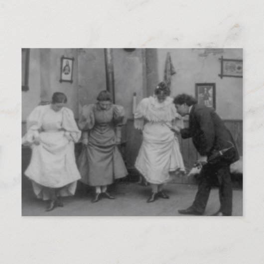De dansende meester briefkaart (Voorkant)