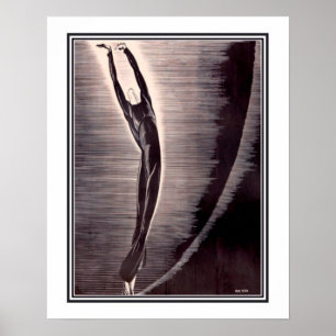 "De danser" Art Deco Poster