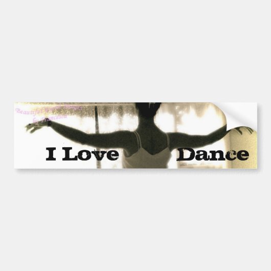 De danser, ik hou van Dance Bumpersticker (Voorkant)