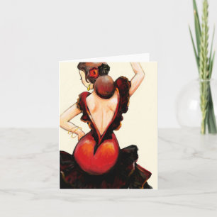 De Danser Lege Notecard van het flamenco Kaart