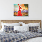 De danser stretched canvas print (Insitu (Slaapkamer))