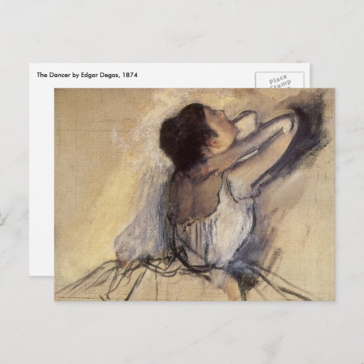 De danser van Edgar Degas, Ballerina Art Briefkaart (Voorkant / Achterkant)