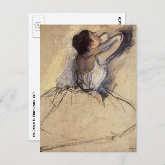 De danser van Edgar Degas, Ballerina Art Briefkaart (Voorkant / Achterkant)