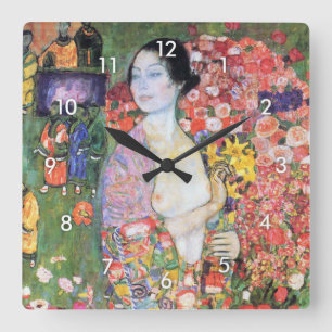 De danseres, Gustav Klimt Vierkante Klok