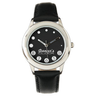 De danserklok met cijfers voor een danseres. horloge