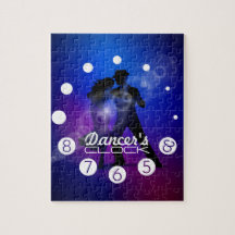 De danserklok met cijfers voor een danseres.