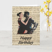 De dansers van de tango kaart (Gele Bloem)