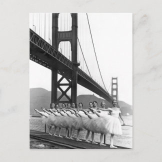 De Dansers van golden gate bridge Briefkaart