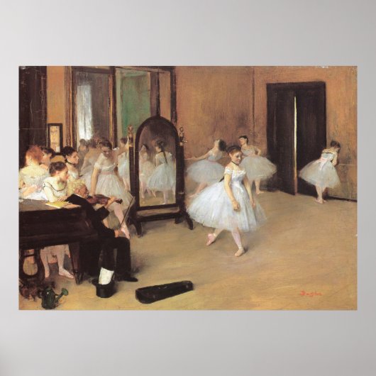 De dansklasse van Edgar Degas,  ballet Poster (Voorkant)