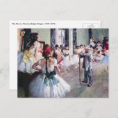 De dansklasse van Edgar Degas,  balletkunst Briefkaart (Voorkant / Achterkant)