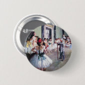 De dansklasse van Edgar Degas,  balletkunst Ronde Button 5,7 Cm (Voorkant /achterkant)