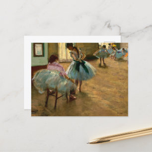 De danslessen van Edgar Degas Feestdagenkaart