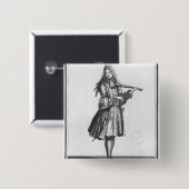 De dansmeester vierkante button 5,1 cm (Voorkant /achterkant)