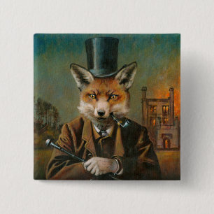 De Dapper Fox Badge Button