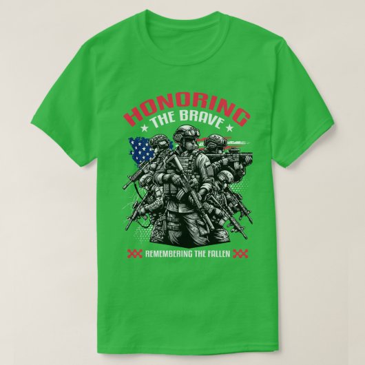 De dappere herdenking van de gevallenen t-shirt (Design voorkant)