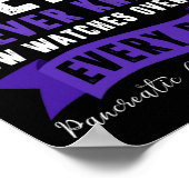 De dapperste held Pancreaskanker Awareness Maand Poster (Hoek)