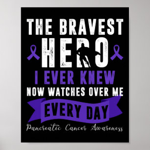De dapperste held Pancreaskanker Awareness Maand Poster