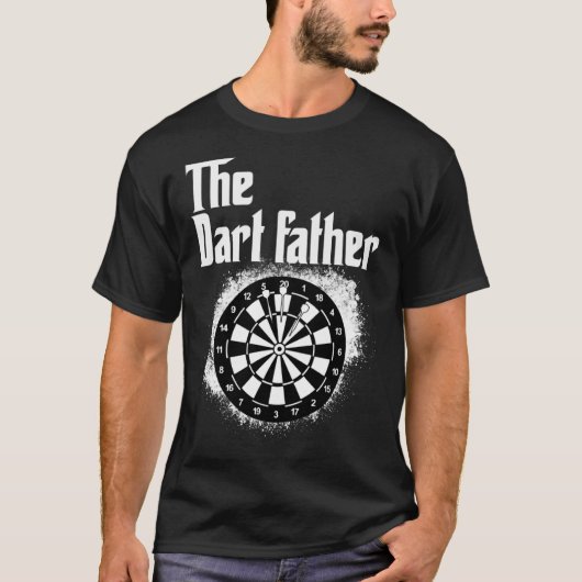 De dartvader voor dartspelers of dartteams t-shirt (Voorkant)