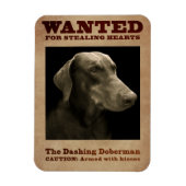 De Dashing Doberman Magnet Magneet (Verticaal)