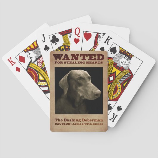 De Dashing Doberman Speelkaarten (Achterkant)