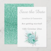 DE DATUM BEWAREN VAN ELEGANT WITTE SILVER AQUA (Voorkant / Achterkant)