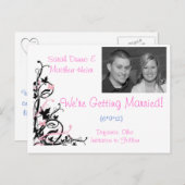 De datum opslaan aankondigingskaart (Voorkant / Achterkant)