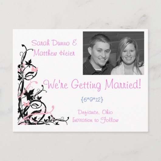 De datum opslaan aankondigingskaart (Voorkant)