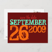 De datum opslaan aankondigingskaart (Voorkant / Achterkant)