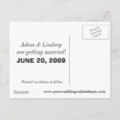 De datum opslaan aankondigingskaart (Achterkant)