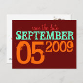 De datum opslaan aankondigingskaart (Voorkant / Achterkant)