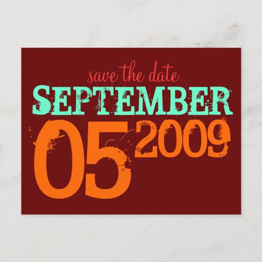 De datum opslaan aankondigingskaart (Voorkant)