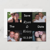 De datum opslaan aankondigingskaart (Voorkant / Achterkant)