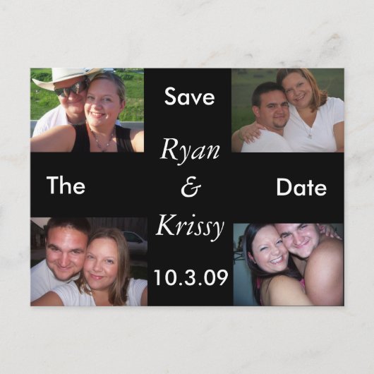 De datum opslaan aankondigingskaart (Voorkant)