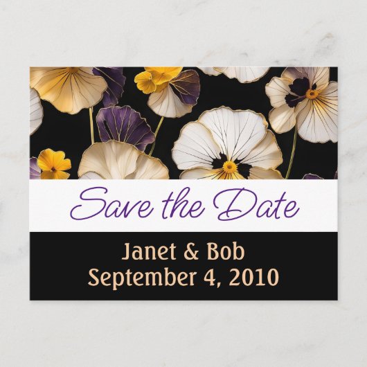 De datum opslaan briefkaart roze (Voorkant)