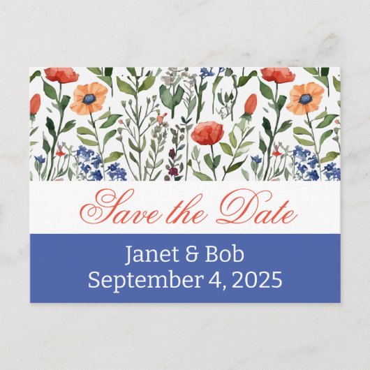  De datum opslaan briefkaart roze (Voorkant)