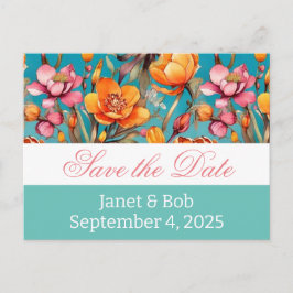  De datum opslaan briefkaart roze