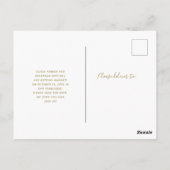 De datum opslaan | Modern Gold Vier Photo Collage Briefkaart (Achterkant)