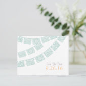 De datum opslaan Papel Picado Briefkaart (Staand voorkant)