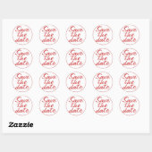 De datum opslaan ronde sticker (Vel)