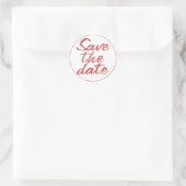 De datum opslaan ronde sticker (Tas)