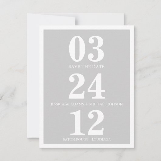 De datum opslaan save the date (Voorkant)