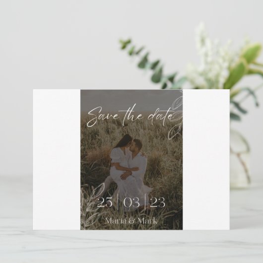 De datum opslaan save the date (Staand voorkant)