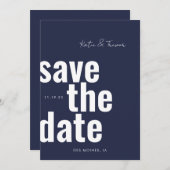 De datum opslaan save the date (Voorkant / Achterkant)