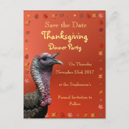 De datum opslaan Thanksgiving Briefkaart