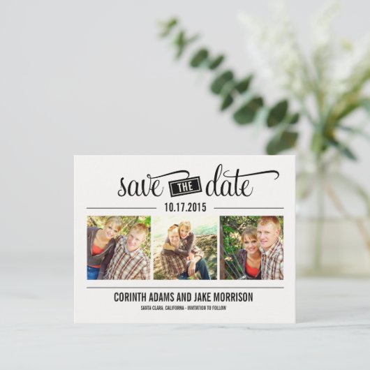 "DE" Datum - Sla de datumkaart op Aankondigingskaart (Staand voorkant)