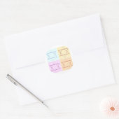 De datum/ster van David opslaan Ronde Sticker (Envelop)