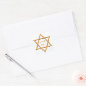 De datum/ster van David opslaan Vierkante Sticker (Envelop)