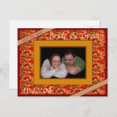 De datum van de valWedding sparen Aankondigingskaart (Voorkant / Achterkant)