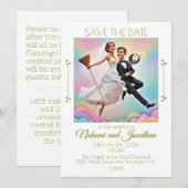 " DE DATUM VAN HET HUWELIJK VASTHOUDEN " KAART (Voorkant / Achterkant)