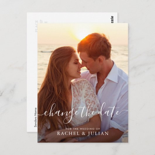 De datum van het waarlijk manuscript verandert de  briefkaart (Voorkant / Achterkant)